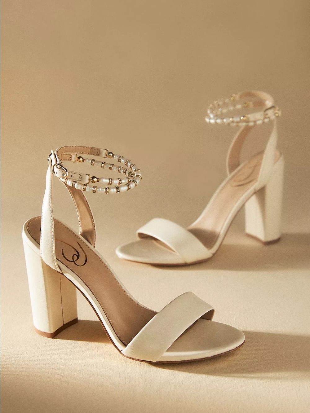 Sam Edelman Yanelli Block Heel Sandals - Modern Ivory, Size 9 ✨ - Picture 4 of 12